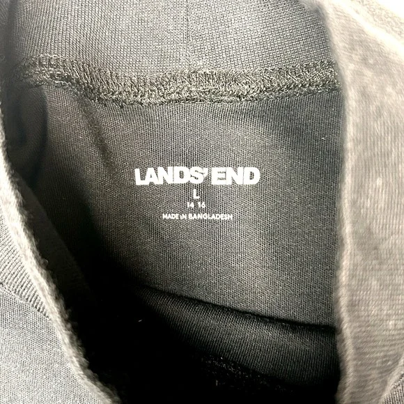 Lands End‎ Womens Large Black Mock Neck Long Sleeve Pullover Knit Shirt - Picture 3 of 6